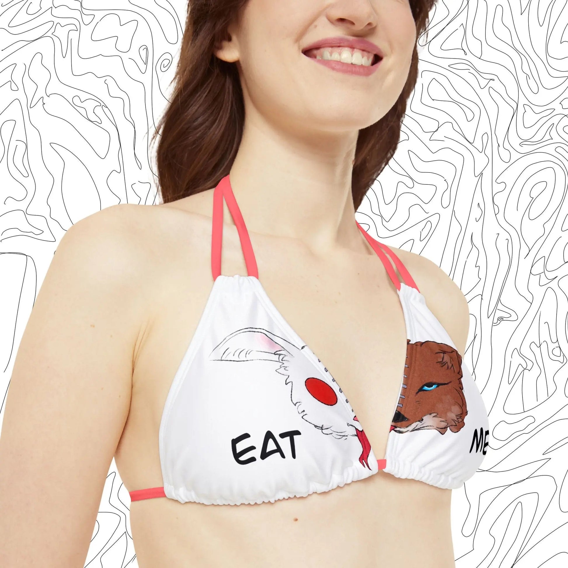 “Eat Me” Bikini Top - ÜNDR 🐰|🦊