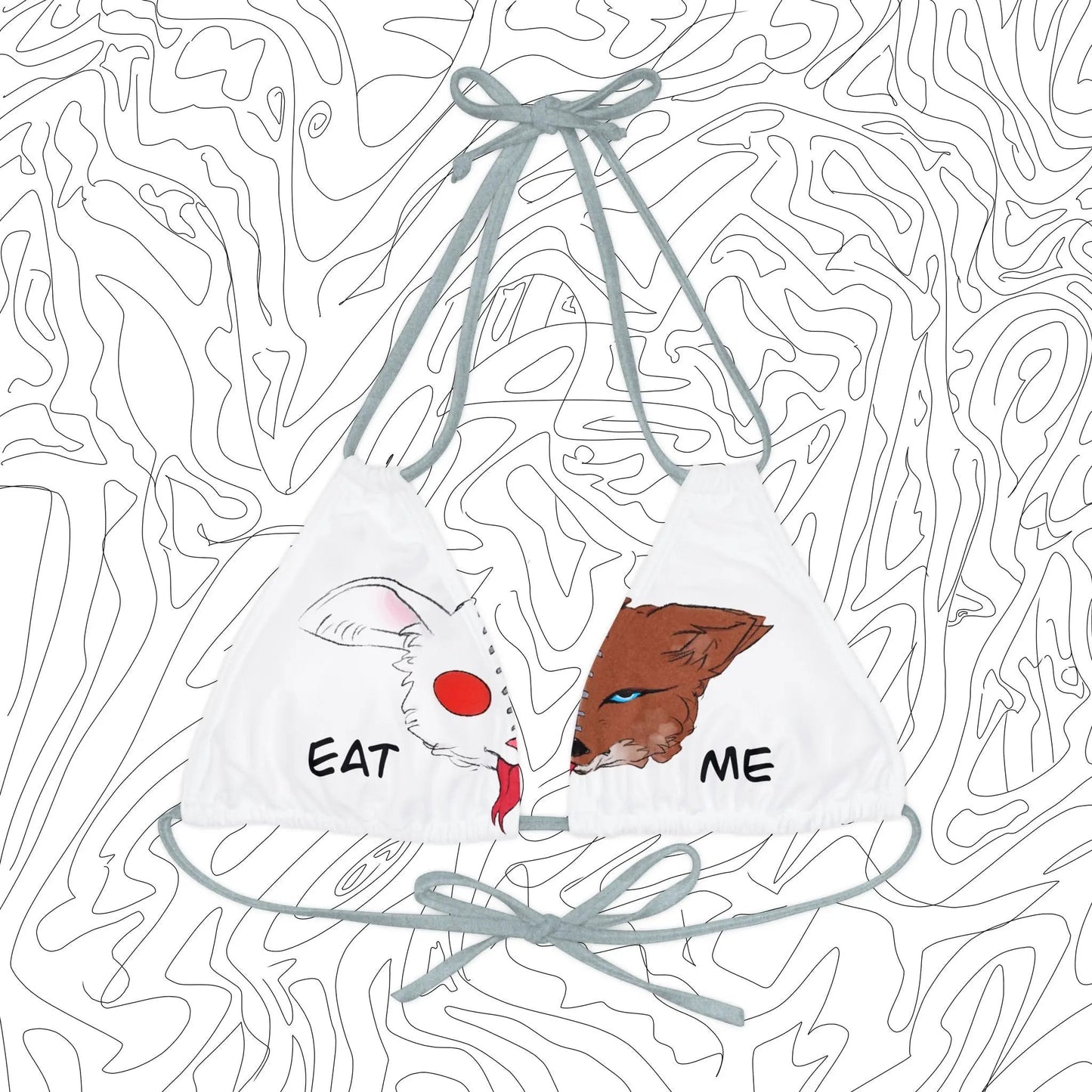 “Eat Me” Bikini Top - ÜNDR 🐰|🦊