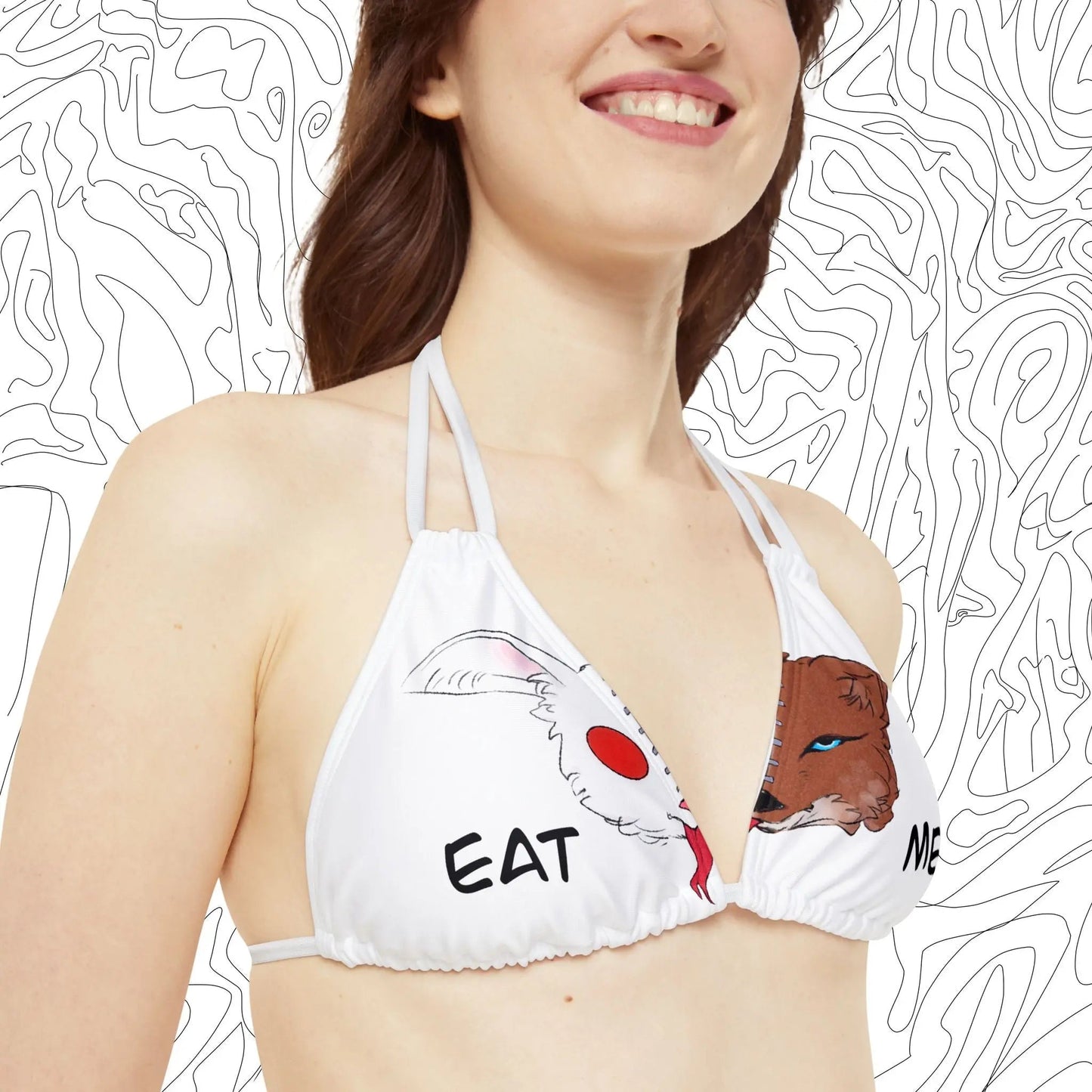 “Eat Me” Bikini Top - ÜNDR 🐰|🦊